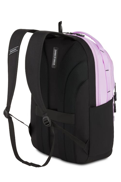 Swissgear 1012 16 inch Laptop Backpack - Pastel Lilac contoured and adjustable shoulder straps
