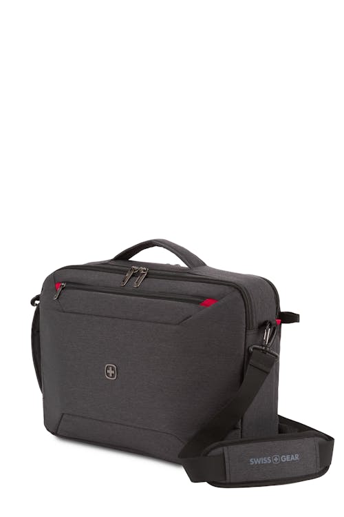 Swiss Gear Triple Gusset Wheeled Computer Case with Matching Removable Notebook Case Set - 17 - Black