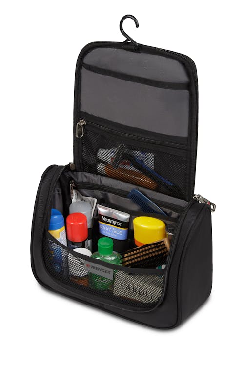 Wenger Identity Hanging Toiletry Kit Large main compartment with hanger hook