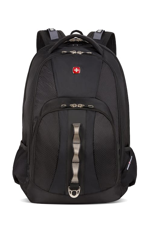 Swissgear 1271 ScanSmart Laptop Backpack Front web daisy chain and metal D-ring