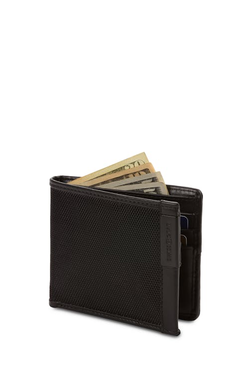 Swissgear Nylon Inlay Bifold Wallet Black