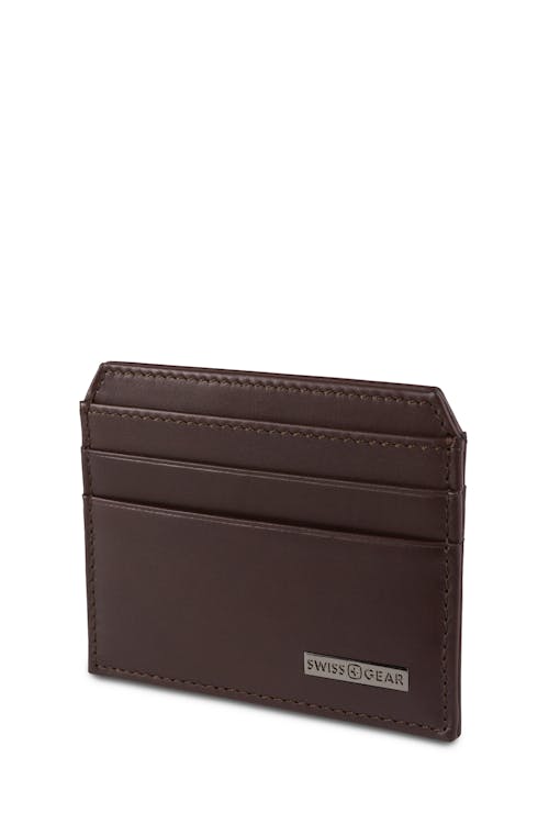 Swissgear Ultra Slim Napa Leather Card Case Wallet - Brown