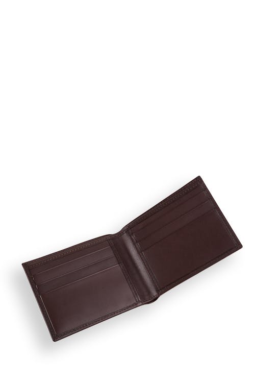 Swissgear Napa Leather Bifold Wallet Convenient bifold design packs more into less space