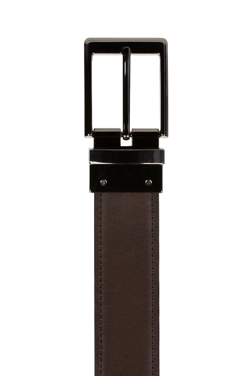 Swissgear Reversible Dress Belt - Perforated Black / Brown
