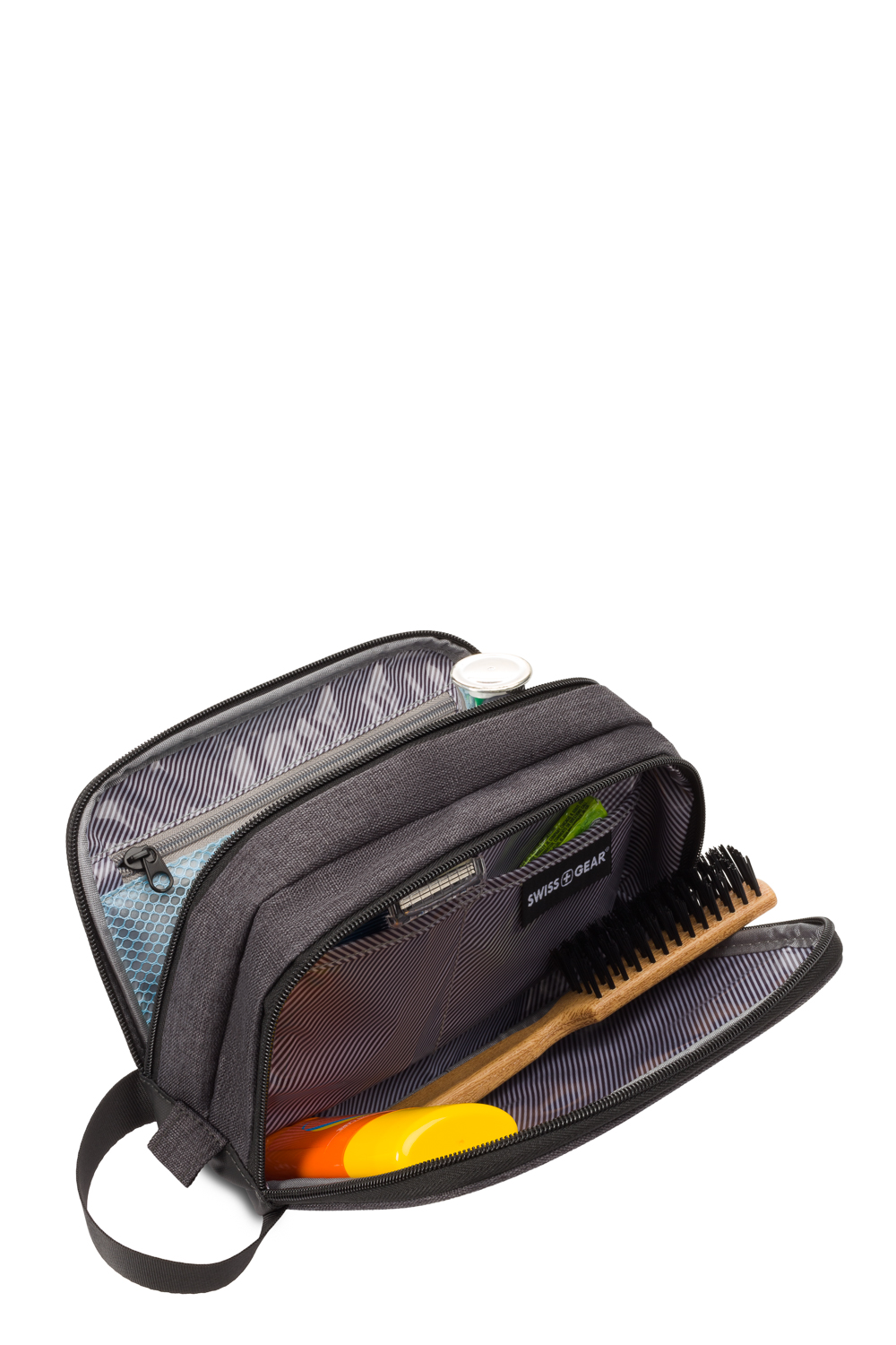 Swissgear 2661 Dual Compartment Dopp Kit Heather Gray Travel Kit