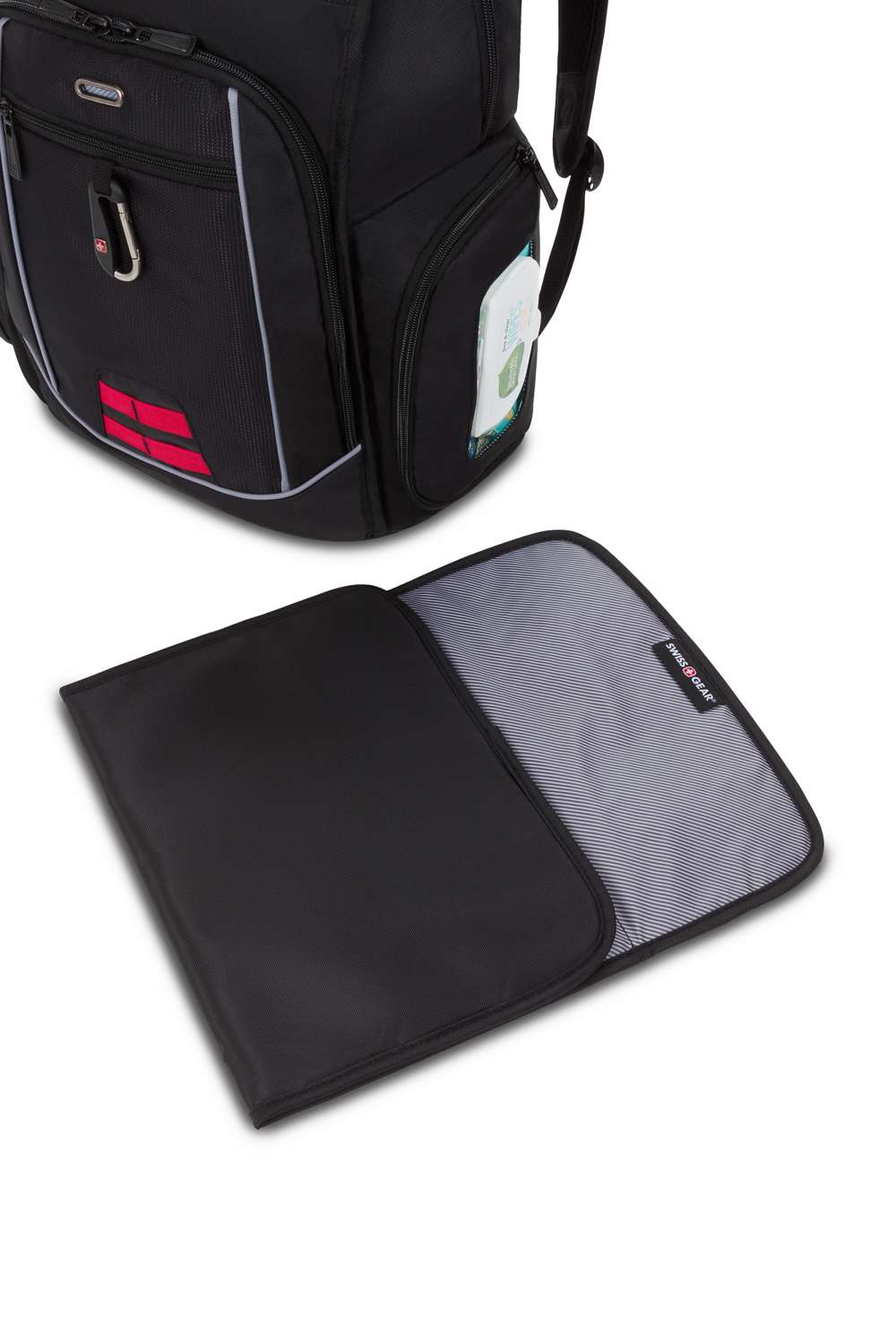 Swissgear 2727 Diaper Backpack Black/Red