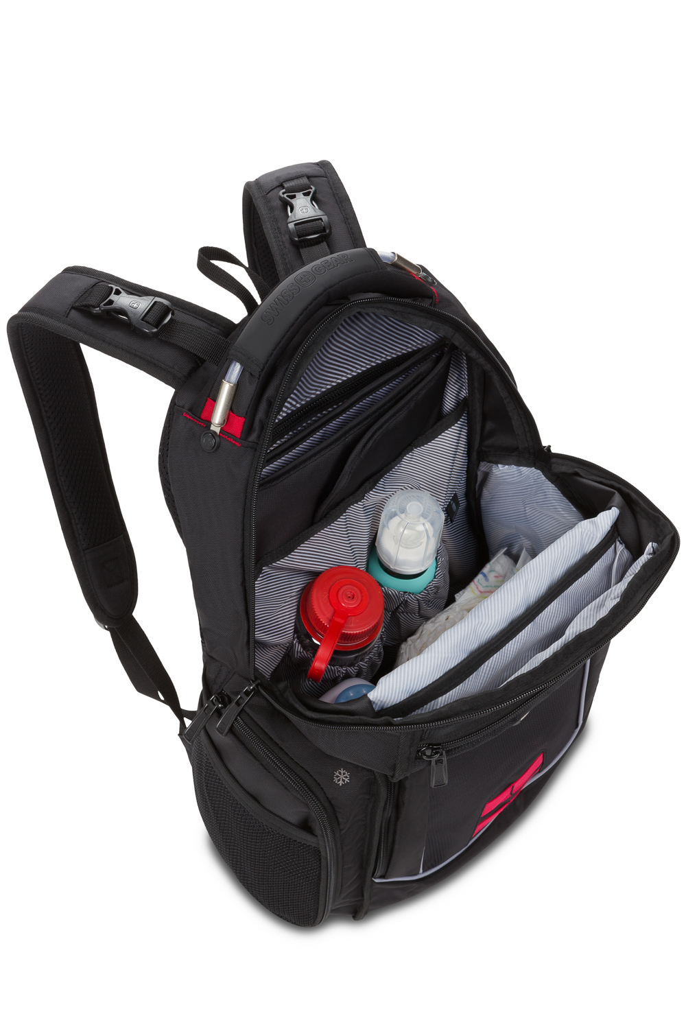Swissgear 2727 Diaper Backpack Black/Red