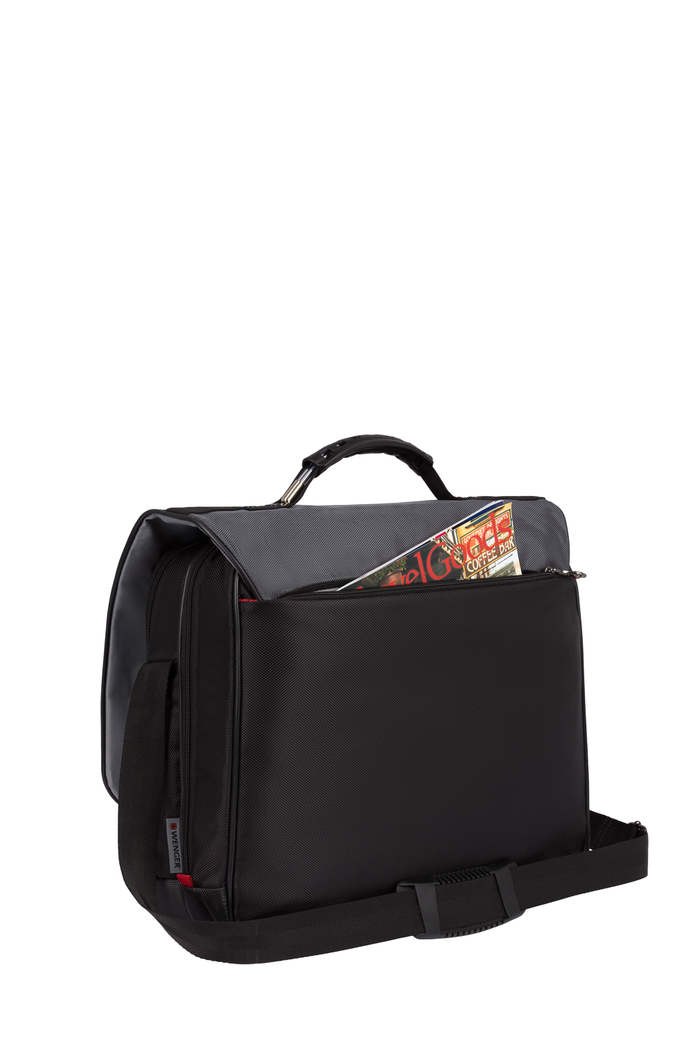 Wenger Saturn Laptop Messenger Bag Black/Gray