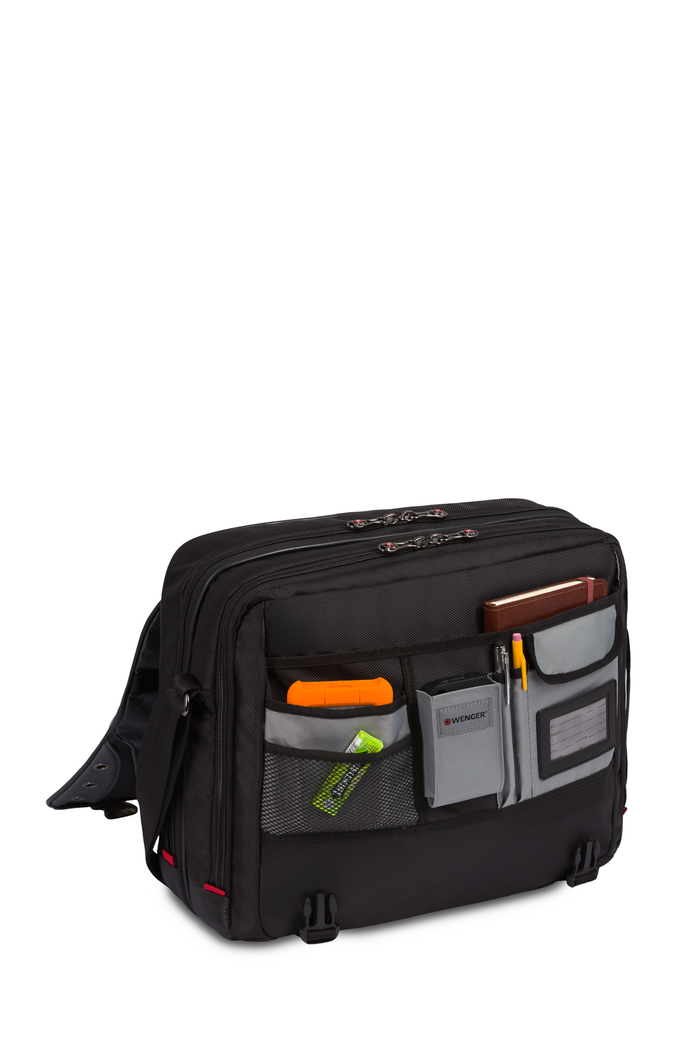 Wenger Saturn Laptop Messenger Bag Black/Gray