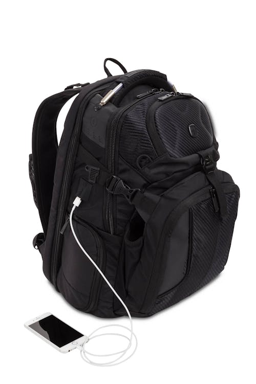 Swissgear 2700 USB Deluxe ScanSmart Laptop Backpack with LED Light Black