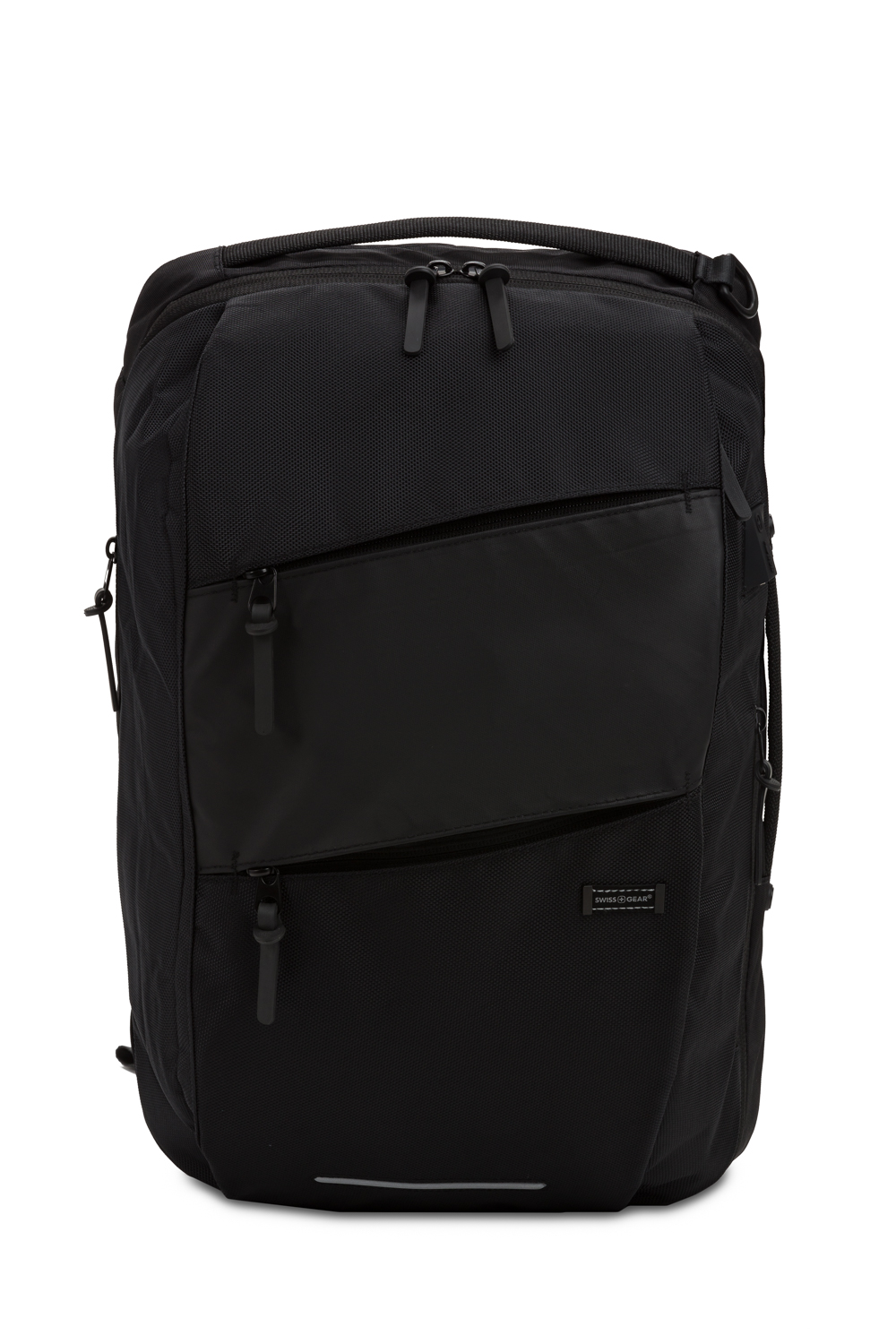 Black Zip Front Tote Laptop Bag | New Look