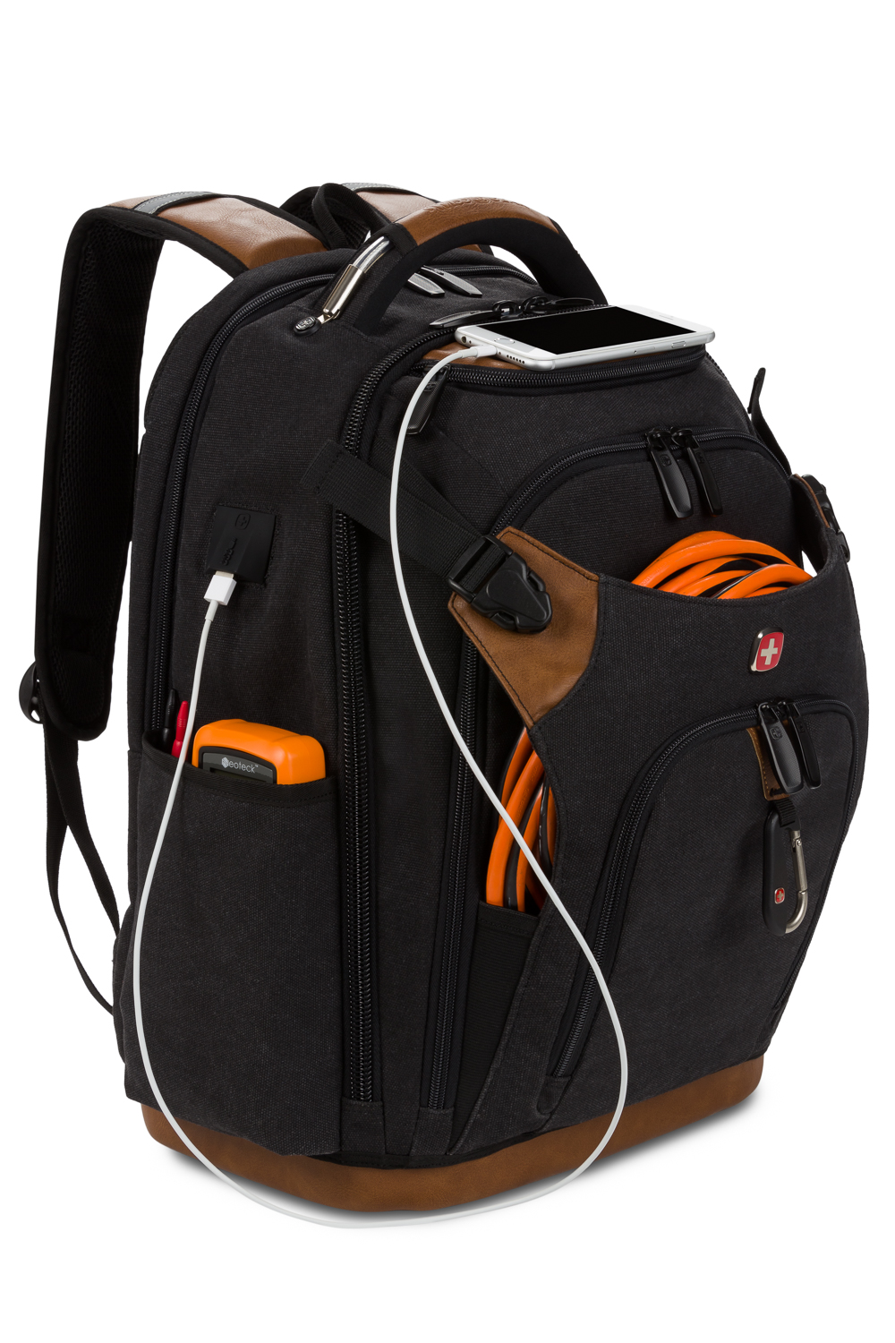 Swissgear 3636 USB Work Pack Pro Tool Backpack Black Canvas