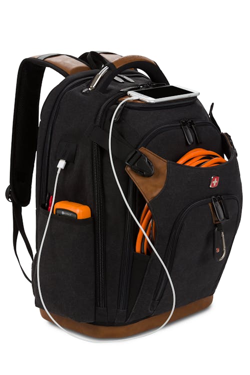 Swissgear 3636 USB Work Pack Pro Tool Backpack Black Canvas