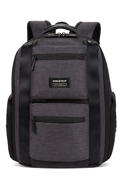 SWISSGEAR 3671 USB ScanSmart Laptop Backpack - Gray Heather/Black