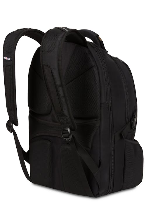 Swissgear 3760 ScanSmart Laptop Backpack with ergonomically contoured, padded shoulder straps with breathable mesh fabric for superior carrying comfort