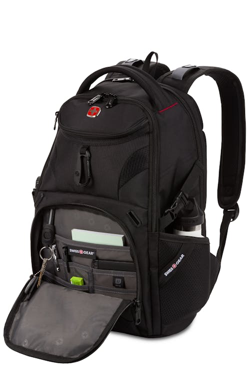 Swissgear 3988 ScanSmart Laptop Backpack - Front organizer zip pocket with key clip