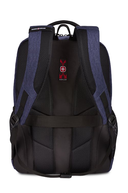 Swissgear 5668 Laptop Backpack Padded, airflow back panel with mesh fabric provides superior ventilation and support