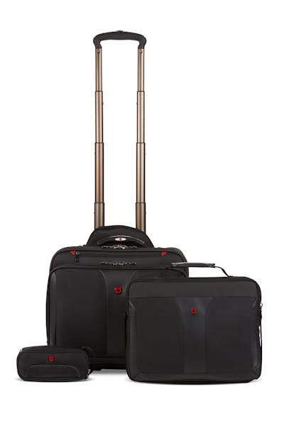 WENGER Patriot II Wheeled Business Case with Removable Laptop Case - Black