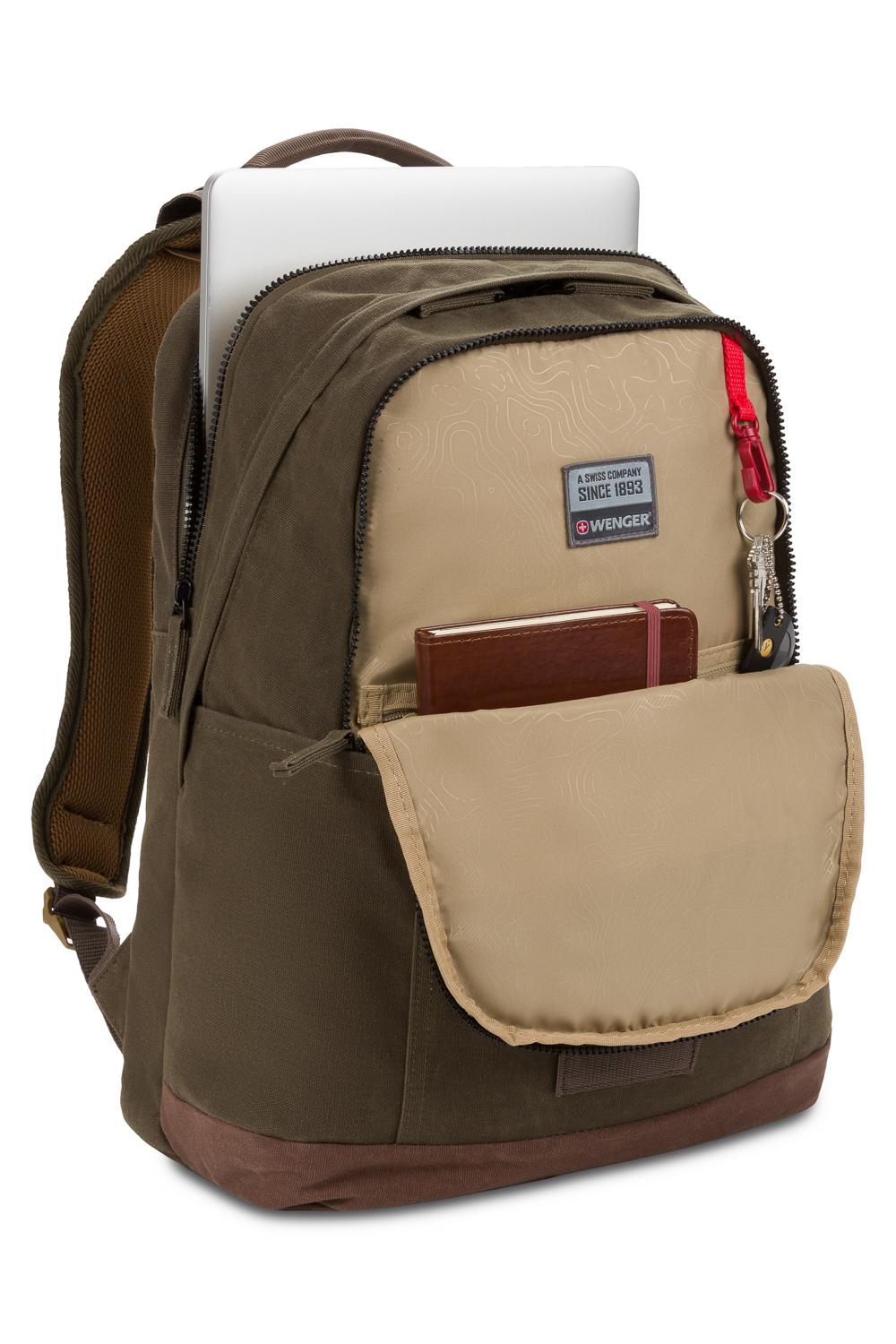 Wenger arundel laptop store backpack olive