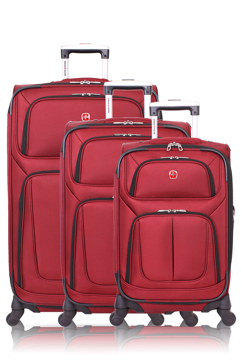 Soft sided carry on luggage with spinner discount wheels