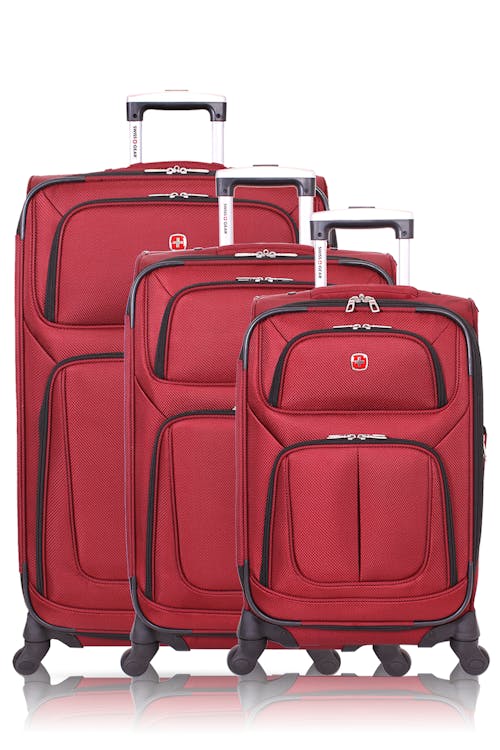 Swissgear Sion 6283 Expandable 3pc Spinner Luggage Set - Burgundy