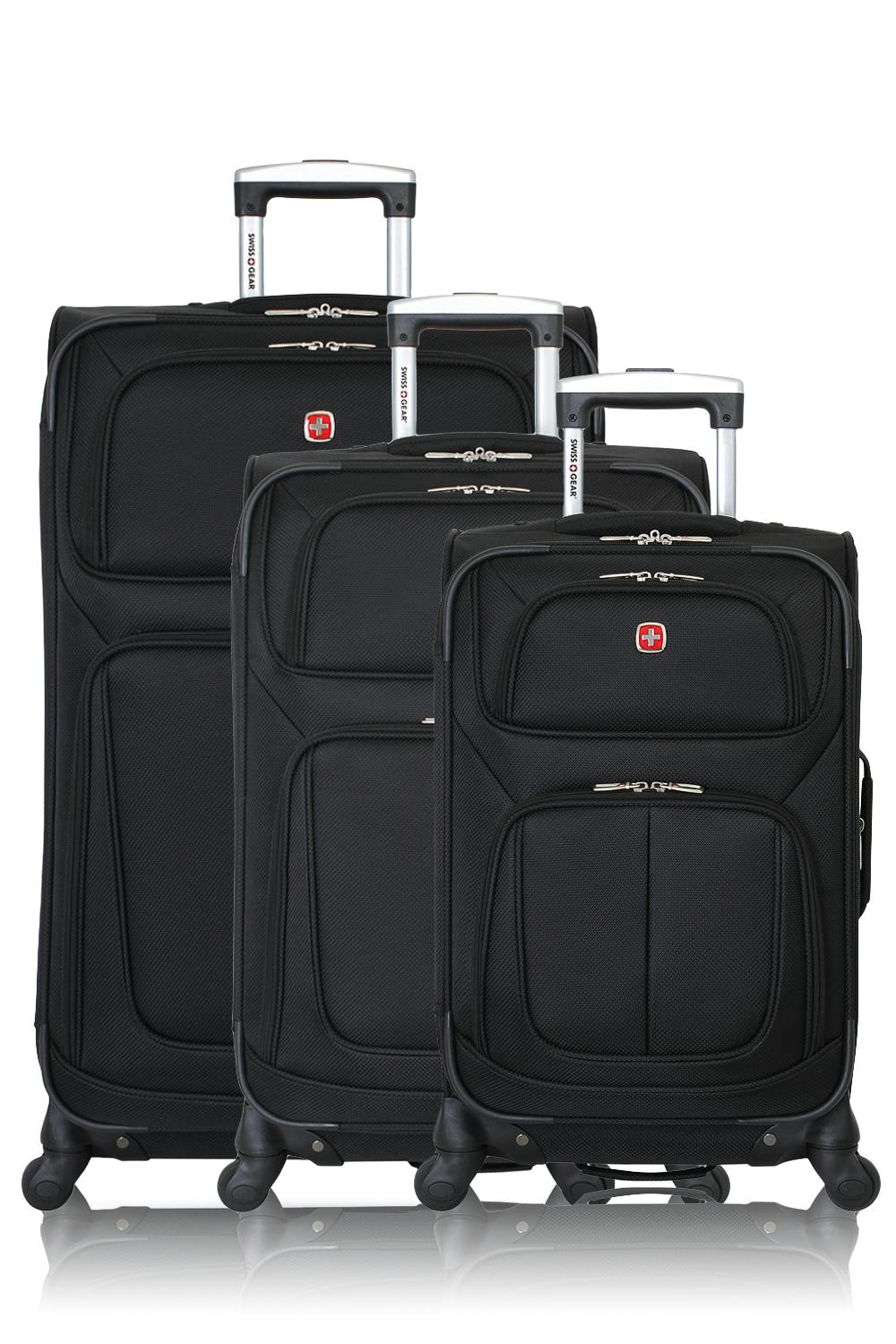 Lifestyle image of the Swissgear Sion 6283 Expandable 3pc Spinner Luggage Set