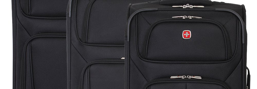 Lifestyle image of the Swissgear Sion 6283 Expandable 3pc Spinner Luggage Set