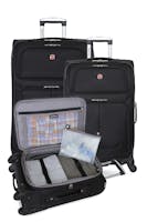 Swissgear Sion 6283 Expandable 3pc Spinner Luggage Set - Black
