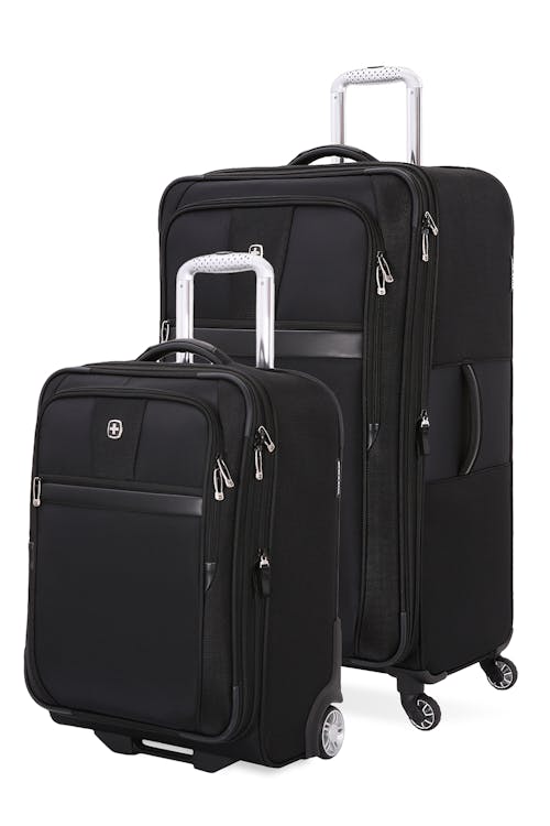Swissgear 6369 Expandable Upright 2pc Luggage Set Black