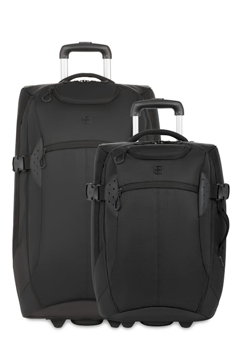 Swissgear 6532 2pc Rolling Duffel Bag Set in Black