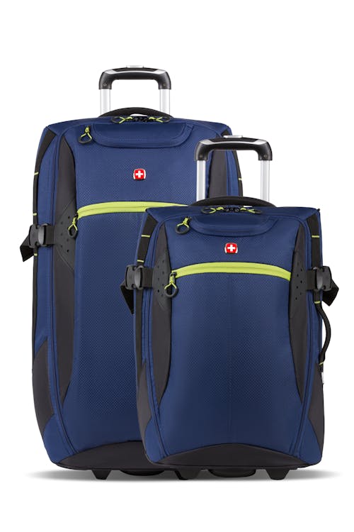 Swissgear 6532 2pc Rolling Duffel Bag Set - Blue/Green