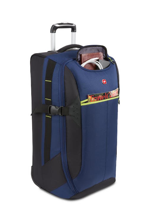Swissgear 6532 28" Rolling Duffel Bag - Deep, top easy-access pocket is great for your travel documents or wallet, while the alarge clothes pocket, is perfect for jackets or sweaters while on the move through airports 