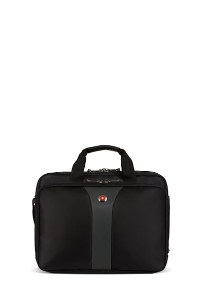 WENGER Legacy 16 inch Double Gusset Computer Case - Black/Gray