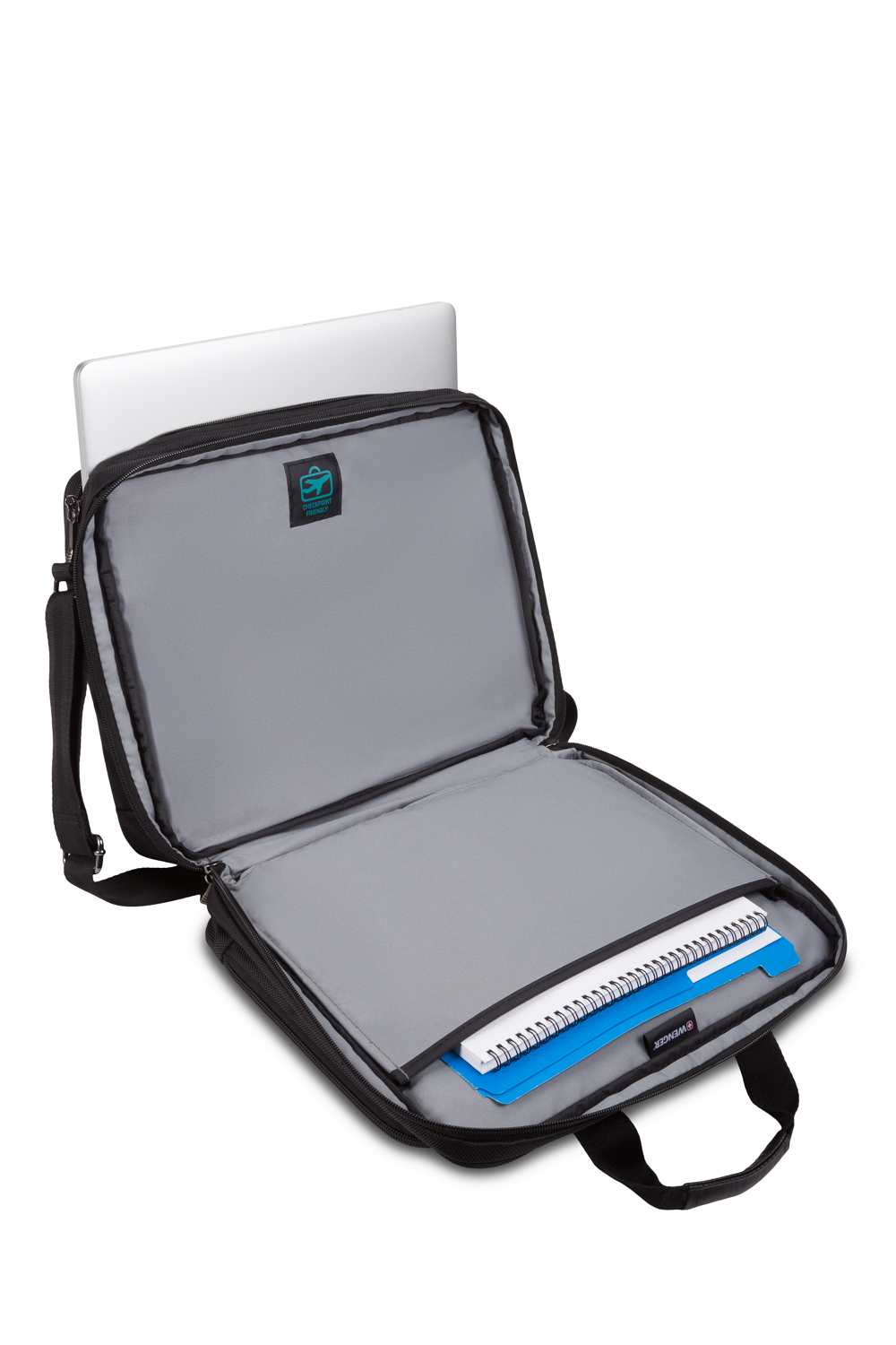 Wenger Legacy 16 inch Double Gusset Computer Case Black/Gray