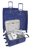 Swissgear 7208 Expandable Liteweight 3pc Spinner Luggage Set - Blue