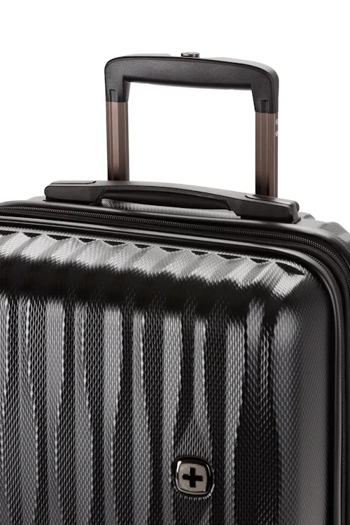 Swissgear 7272 Energie Expandable 3pc Hardside Spinner Luggage Set Black