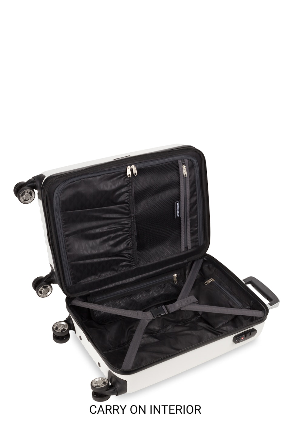 Swissgear 7272 Energie Expandable 2pc Hardside Spinner Luggage Set White