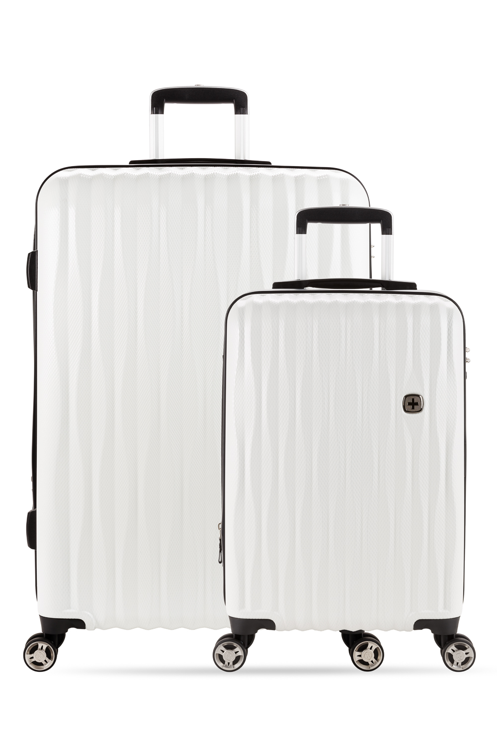 Swissgear 7272 Energie Expandable 2pc Hardside Spinner Luggage Set White