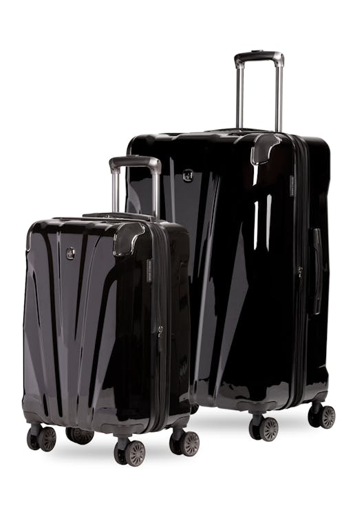 Swissgear 7330 Expandable 2pc Hardside Spinner Luggage Set - Black