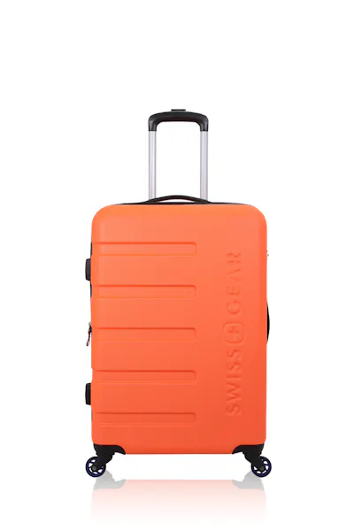 hard shell suitcase orange