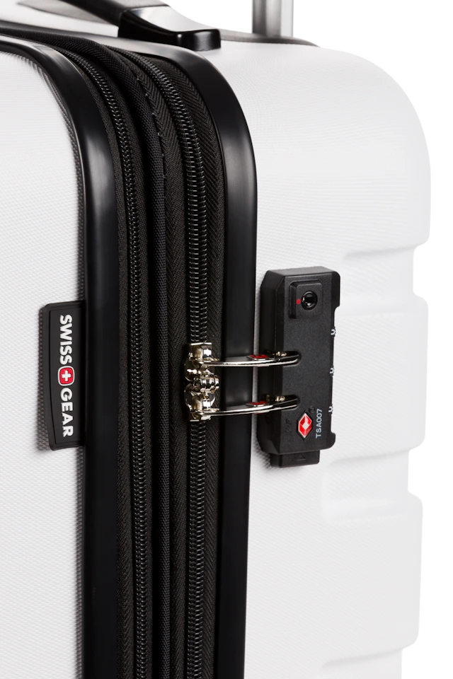 Swissgear 7366 18” Expandable Carry On Hardside Spinner Luggage White