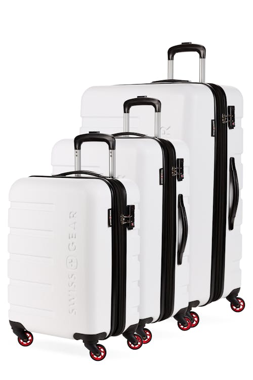 Swissgear 7366 Expandable 3pc Hardside Luggage Set - White