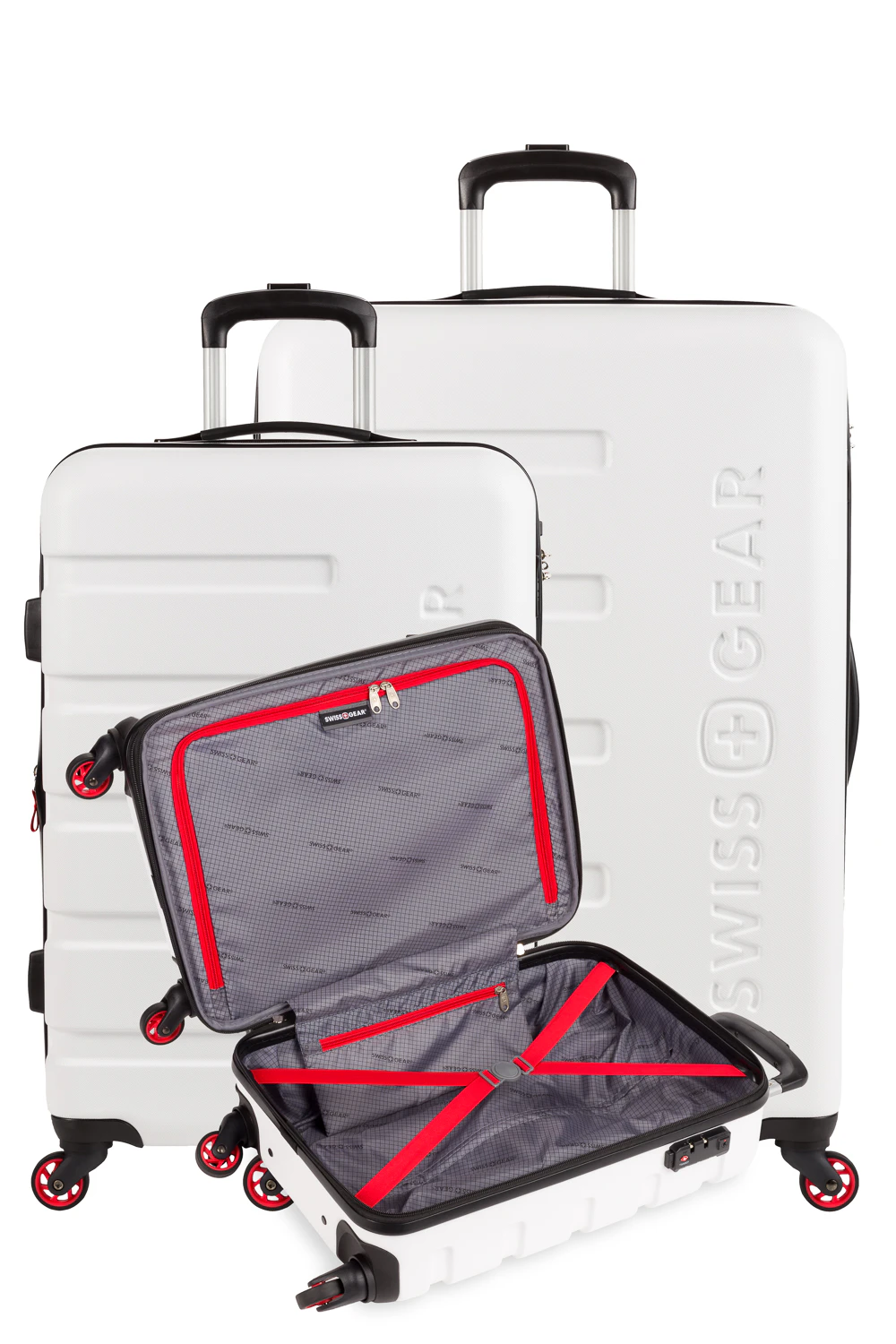 Swissgear 7366 Expandable 3pc Hardside Luggage Set White