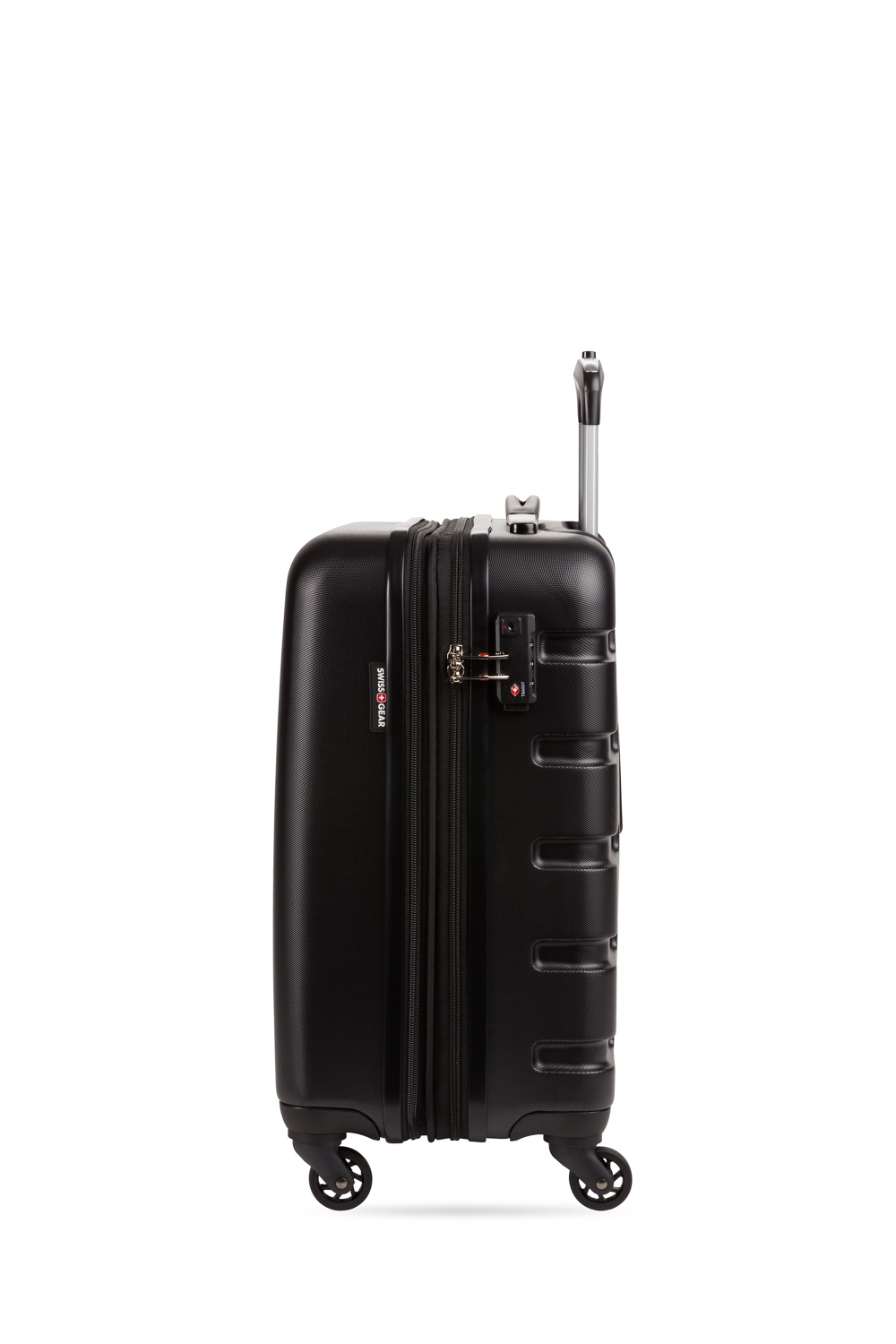 SWISSGEAR 7366 Hardside Expandable Luggage with Spinner Wheels Carry-On, Black 