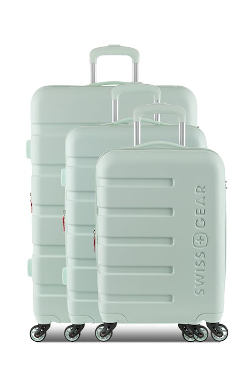 SWISSGEAR 7366 Expandable 3pc Hardside Luggage Set Clearly Aqua