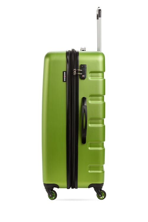 Lime green Expandable Luggage Sets 3 piece Side Hooks Hard Case