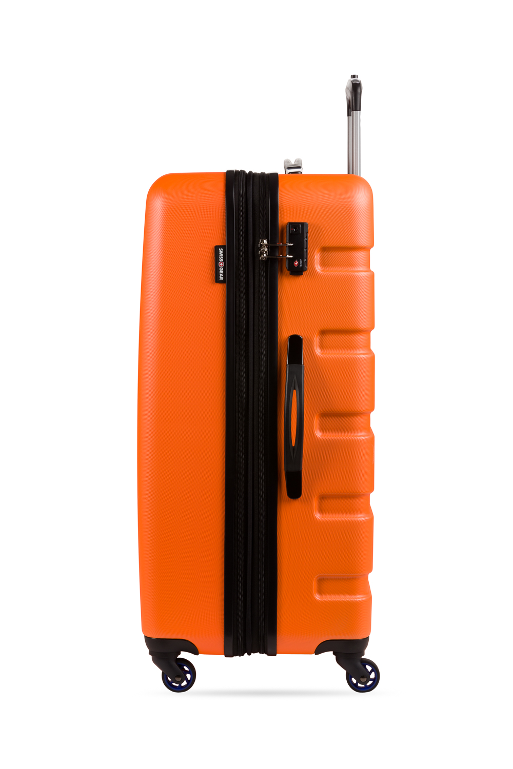 orange hard case luggage