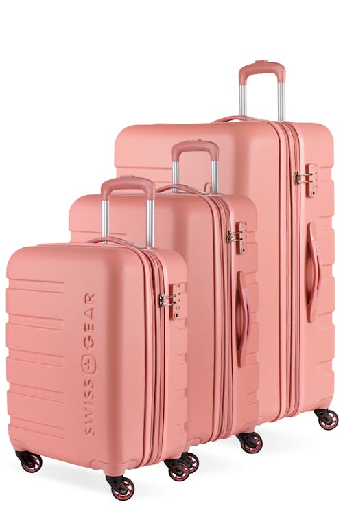 SWISSGEAR 7366 Expandable 3pc Hardside Luggage Set - Coral Almond