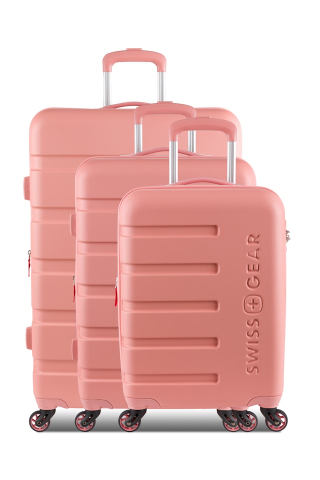 SWISSGEAR 7366 Expandable 3pc Hardside Luggage Set Coral Almond
