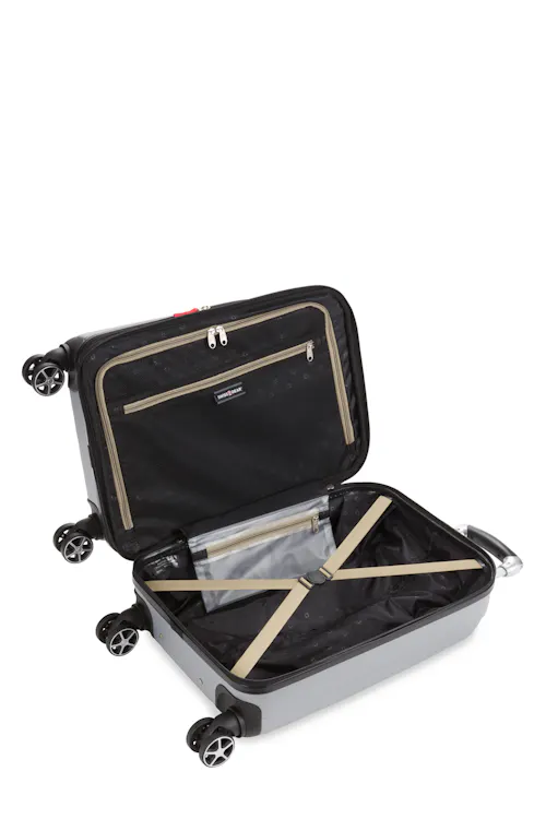 Swissgear 7585 Expandable 19 Hardside Carry On Spinner Luggage Silver